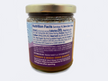 Jar with a nutrition facts label on a white background