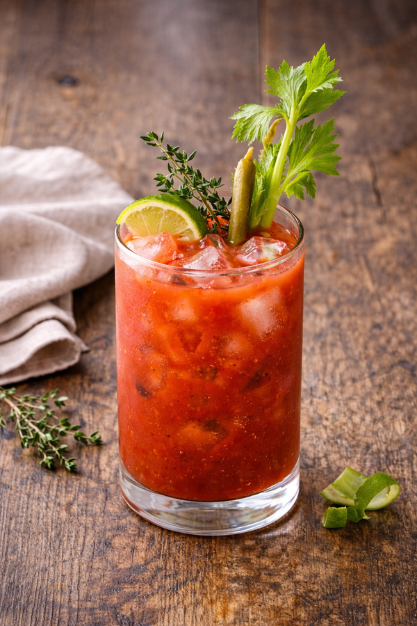 Jerked Tomato Snapper (Bloody Mary–Inspired Mocktail)