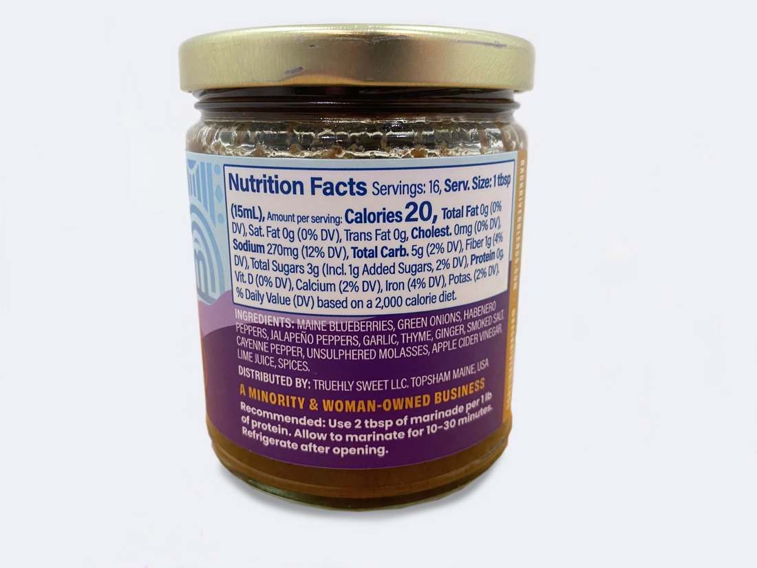 Jar with a nutrition facts label on a white background